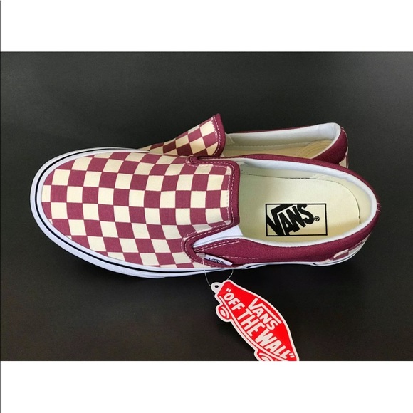 Vans Women’s Classic Slip-On Checkerboard Dry Rose - Picture 7 of 8